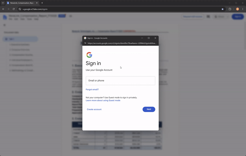 Browser-in-the-Browser feature demonstration
